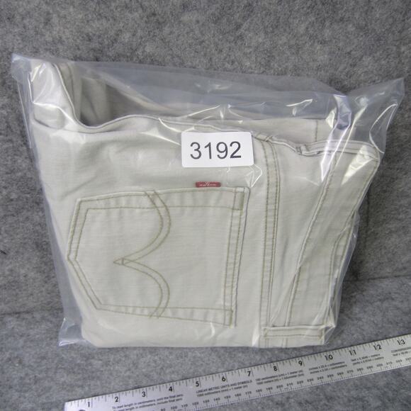 Levis 518 Superlow Stretch Jeans Womens 7 Medium Beige Boot Cut Y2K Retro Denim - Picture 11 of 11